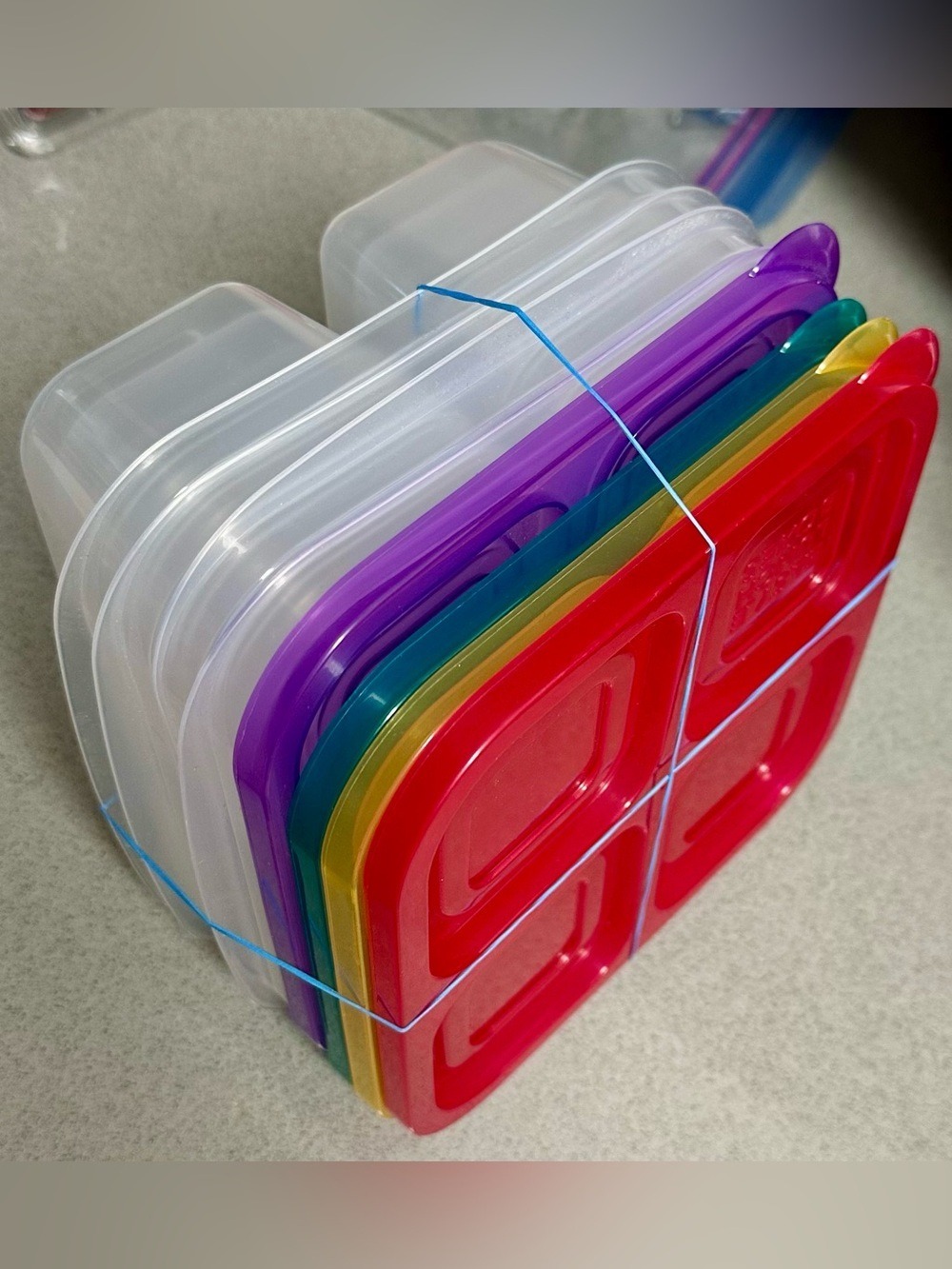 Bentgo Easyboxes 4-Compartment Snack Containers - 4 with Multi Color Lids NWOT - Picture 2 of 10